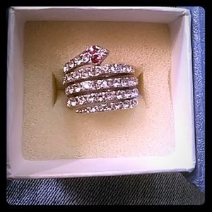 Ring with pink stone.